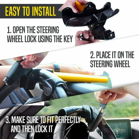 steering wheel lock bar