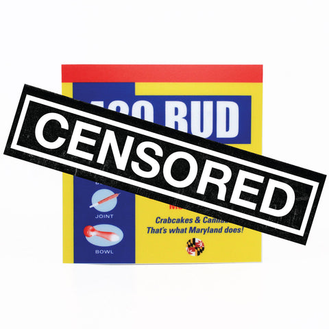 Censored Old Bay Parody Sticker