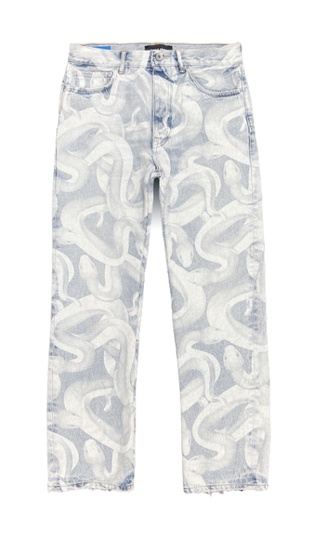 Lavender Jacquard Monogram Jeans