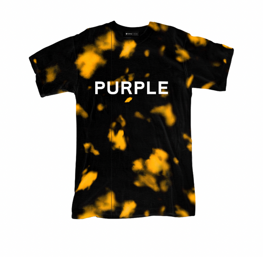 Purple Brand T-shirt Im Distressed-look In Yellow