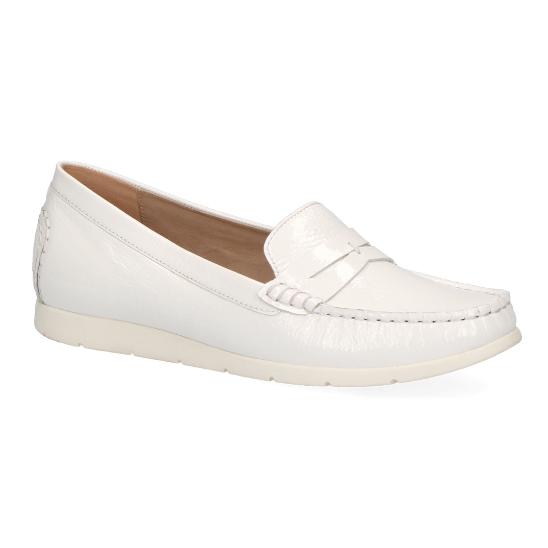 Caprice Loafer 24251 | White Patent – Just Shoes Whitstable