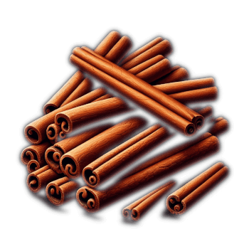 Several Vivid Dark Brown Cinnamon Sticks Laid Out Alongside One Another