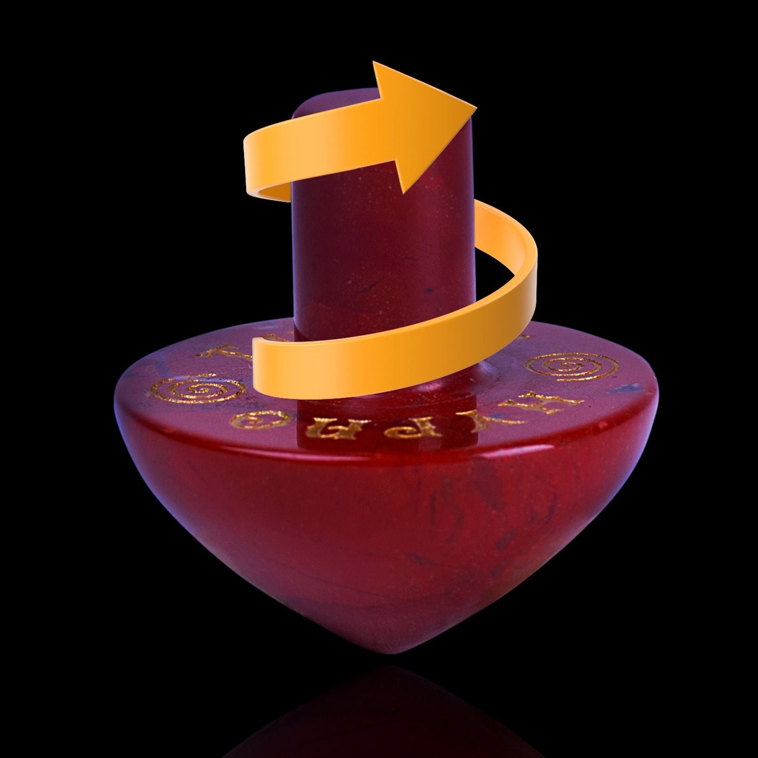 Naturally Wicked Hypnotwist Confront Crystal Hypnotic Spinning Top Carved From Red Jasper Crystal