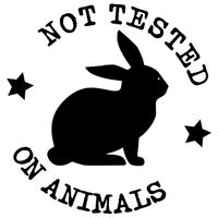 Not Tested On Animals - Black Bunny Rabbit In Circular Icon