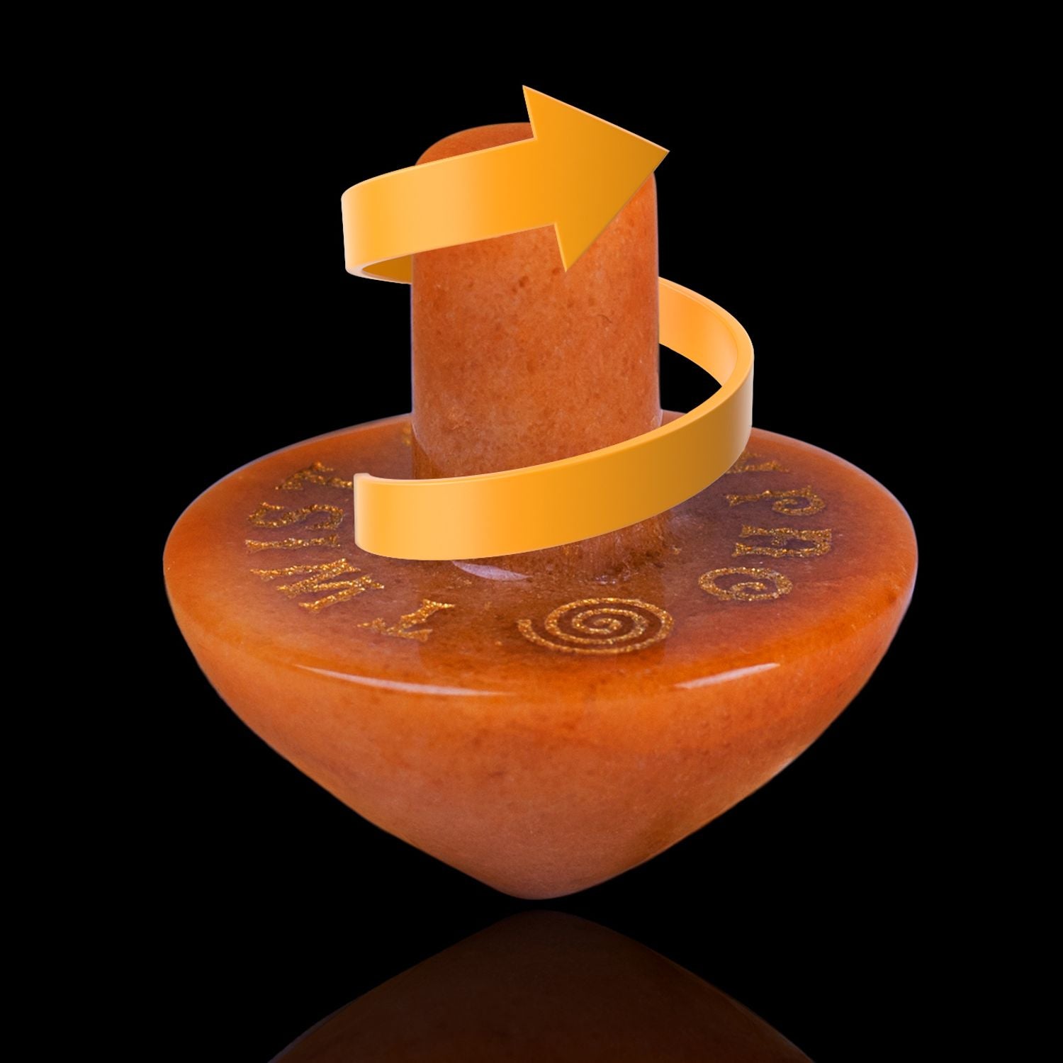 Naturally Wicked Hypnotwist Enjoy Crystal Hypnotic Spinning Top Carved From Yellow Jade Crystal