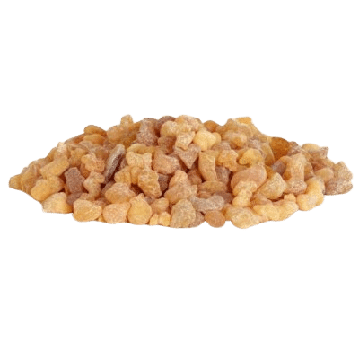 A Pile Of Peach Coloured Frankincense Resin