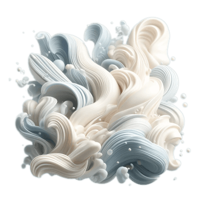 Beautiful Mixed Blue & white Swirls To Illustrate Glyceryl Stearate