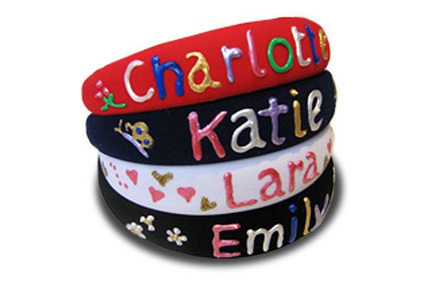 Multi Coloured Headbands Featuring Names