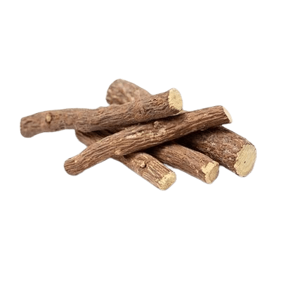 Brown Liquorice Root On White Background