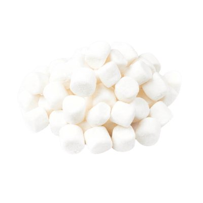 Flumpy White Marshmallows On Transparent Background