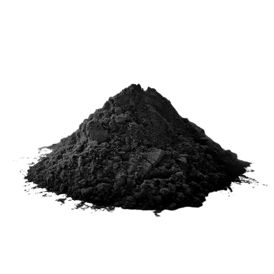 A Pile Of Absorbant Black Charcoal Powder