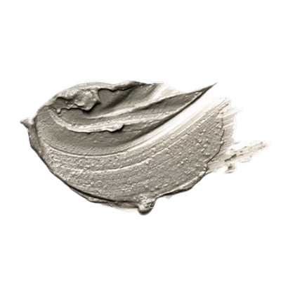 Grey Dead Sea Mud Scraped On White Background
