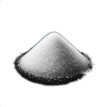 White Sugar Grains In Large Pyramid Shaped Pile