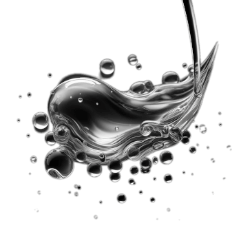 Vegetable Glycerin Flowing As A Thick Clear Liquid In Splash Like Motion