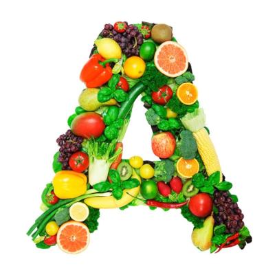 Letter A Made Up Of Colourful Vitamin A Rich Fruits & Vegetables