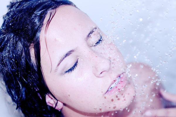 Woman In Shower - Pores Open - Acne