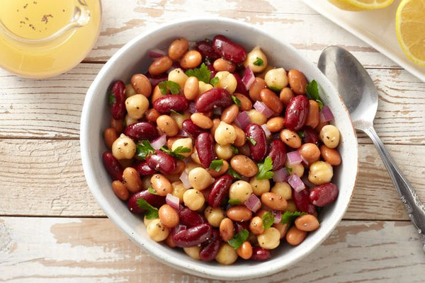Mexican Mixed Bean Salad with Oil and Lemon