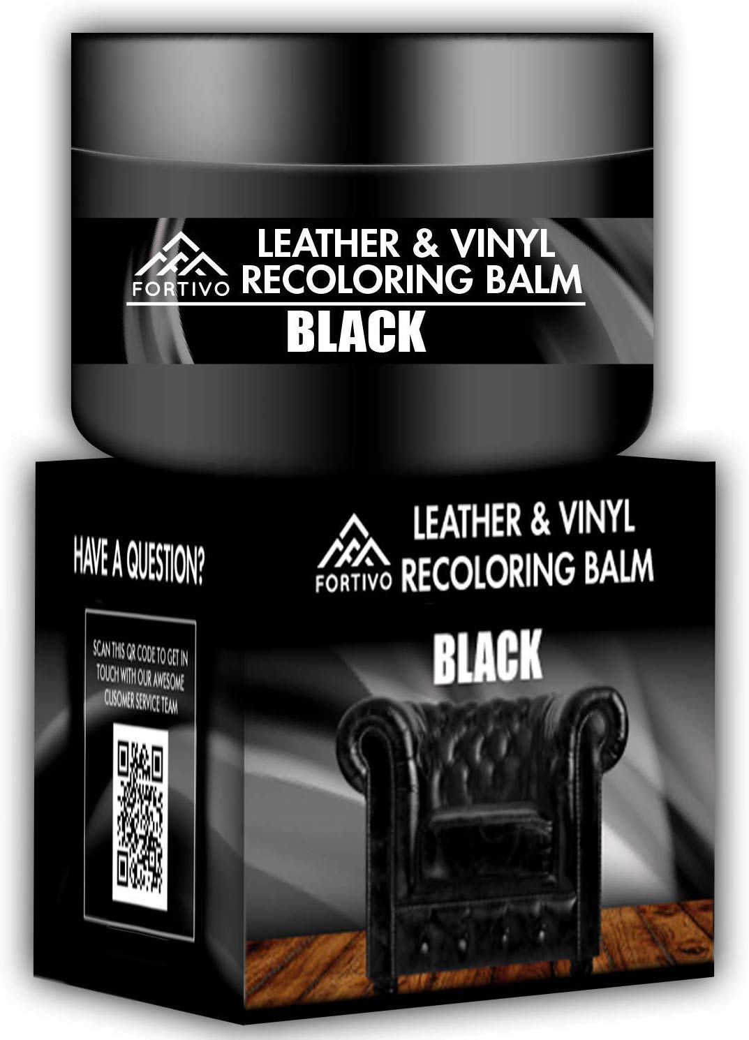 Black Leather Recoloring Balm - Leather Repair Kits for 