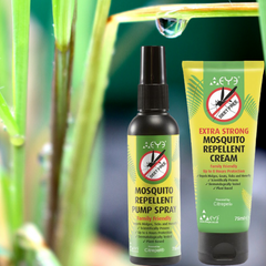 Mosquito Repellent products - cream and the pump spray