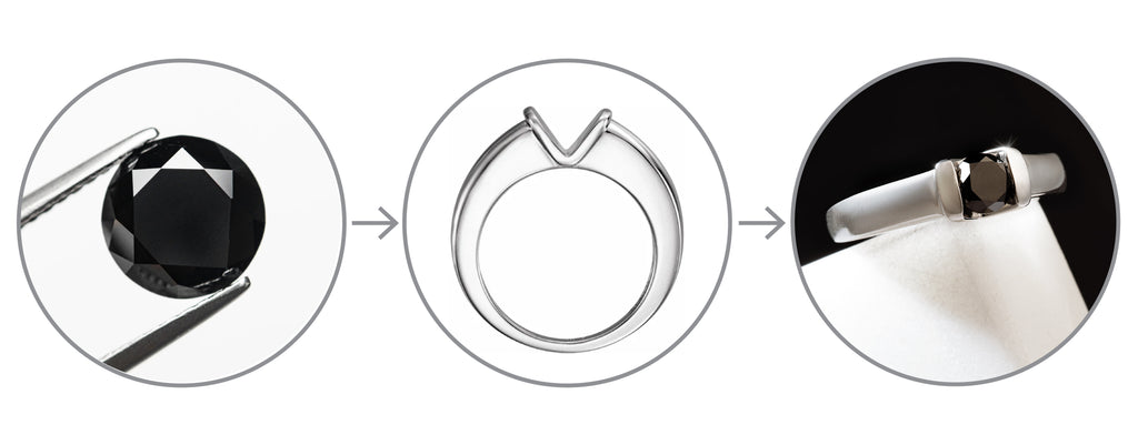 Black Diamond Engagement Ring Design Process