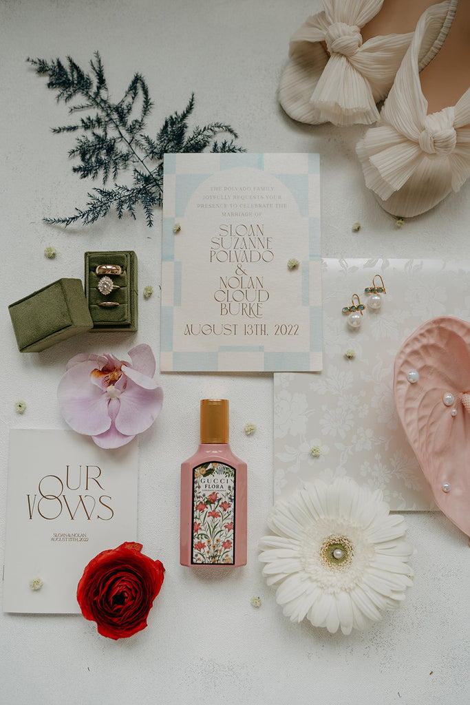 Sloan and Nola's curated effortlessly fresh wedding look