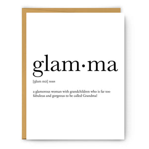 Definition Greeting Card: Glamma - Flower Bar