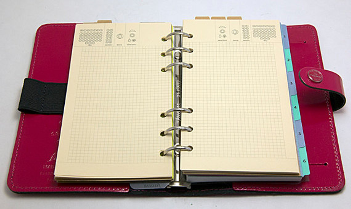 filofax style planner insert 6 ring hobonichi style