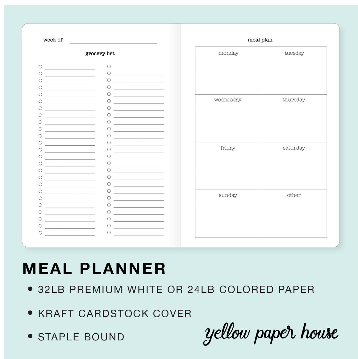 meal planner notebook