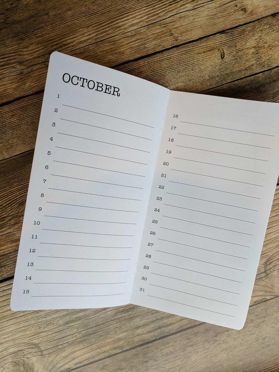 travelers notebook calendar inserts