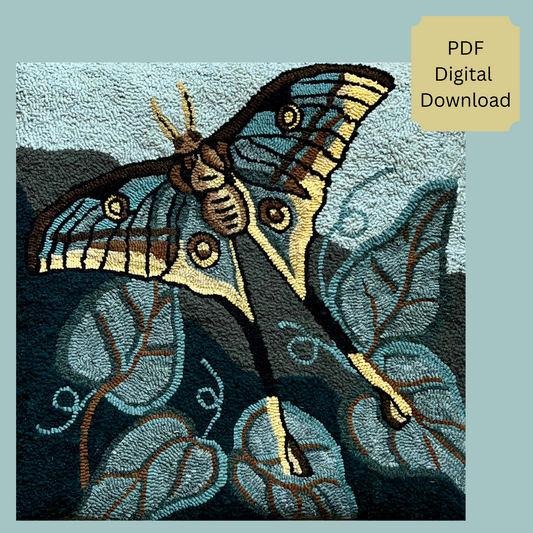Dragonfly- PDF Rug Hooking Pattern-Digital Download – Orphaned Wool
