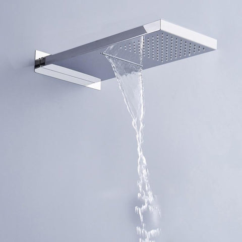 shower head rain waterfall switchable mounted