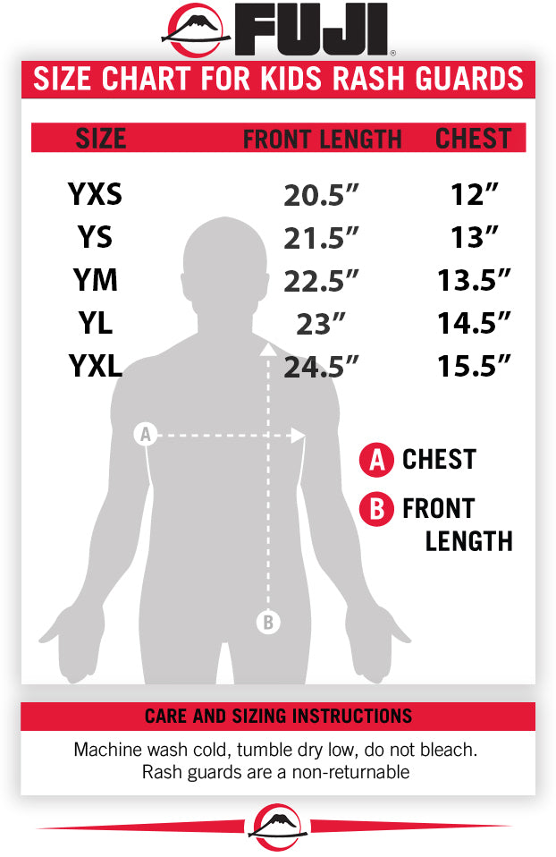 Fuji Gi Size Chart