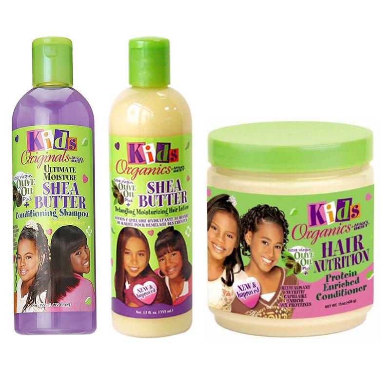 Africa's Best Kids Organics Shea Butter Shampoo Shea Hair Lotion Protein  Conditioner Set - Beautizone UK