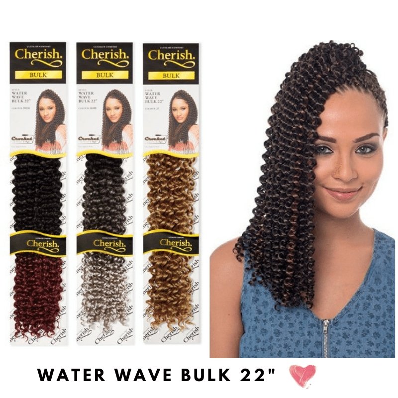 Cherish Water Wave Bulk 22'' Crochet Hair Braids (All Colours) - Beautizone  UK