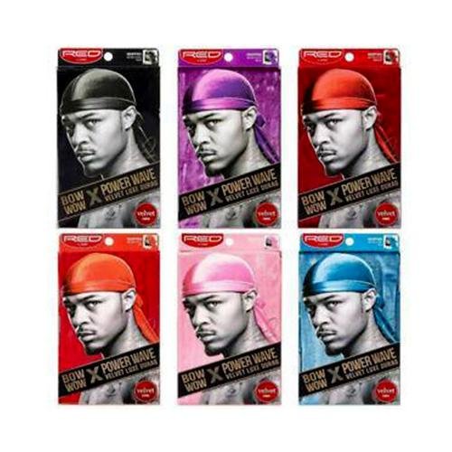 Red by Kiss Kids Sating Durags Powerwave Kids Durags Long Tail and Wide  Strap Headwraps Beanies Black