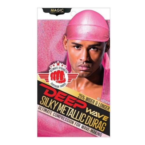 Red by Kiss Bow Wow X Power Wave Checker Silky Durag for Men Waves