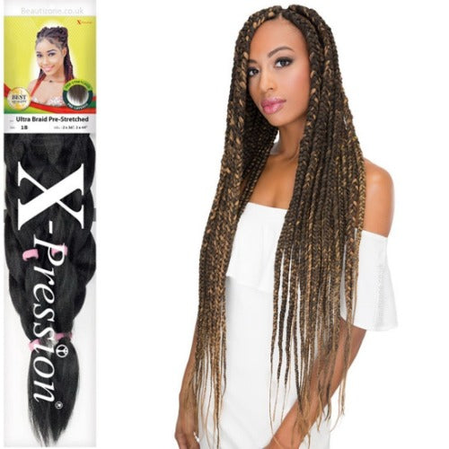 Xpression Lagos Braid Pre Stretched Hair Extensions - 2x42