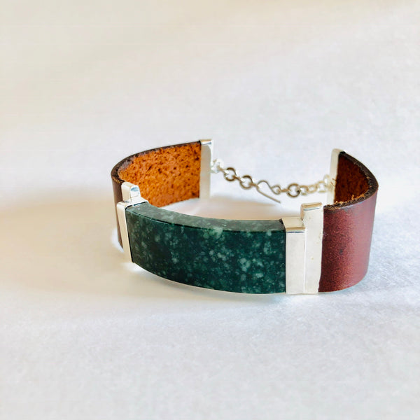 jade leather bracelet