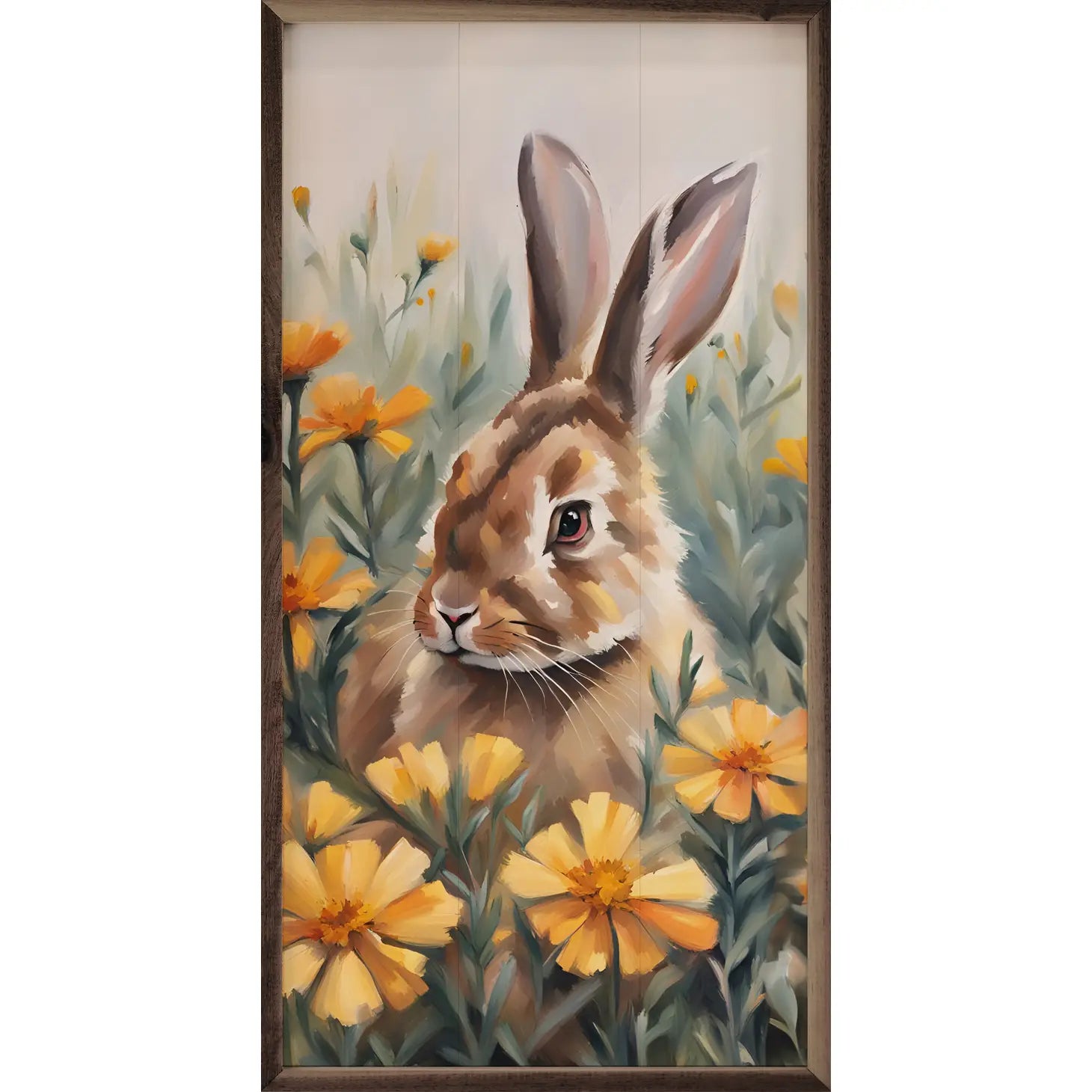 Bunny in Marigolds Field