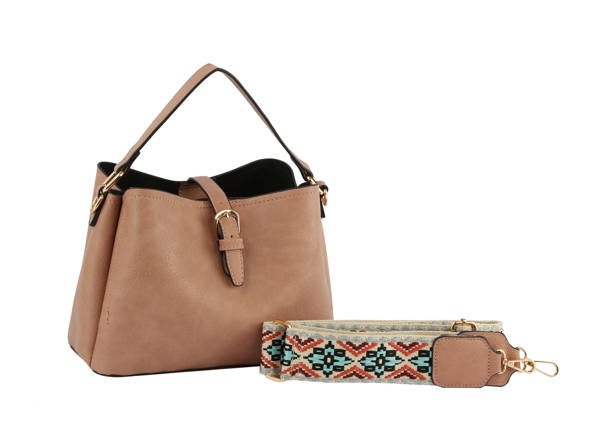 Buckle Flap Shoulder Bag