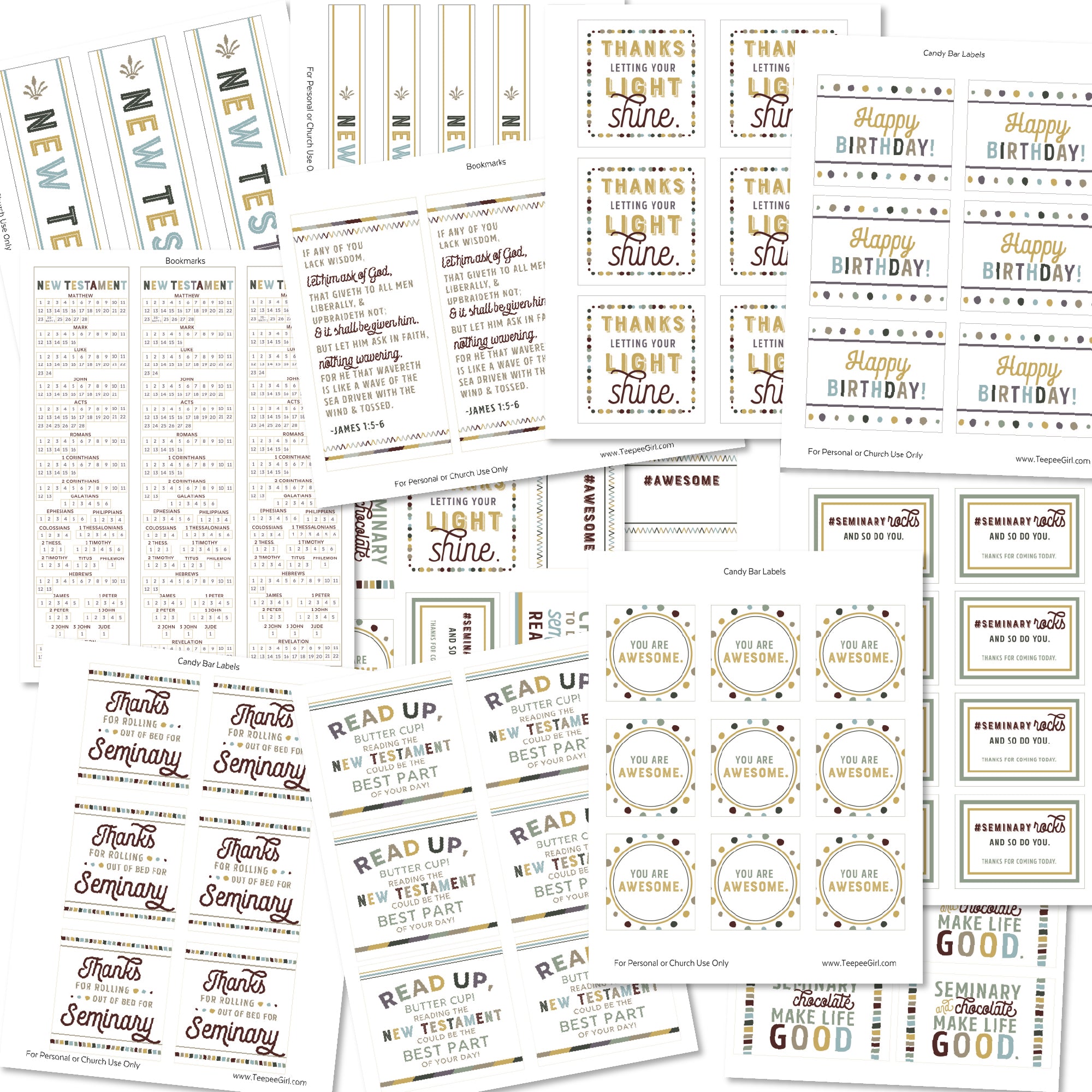 New Testament Complete Seminary Printable Kit Ministering Printables