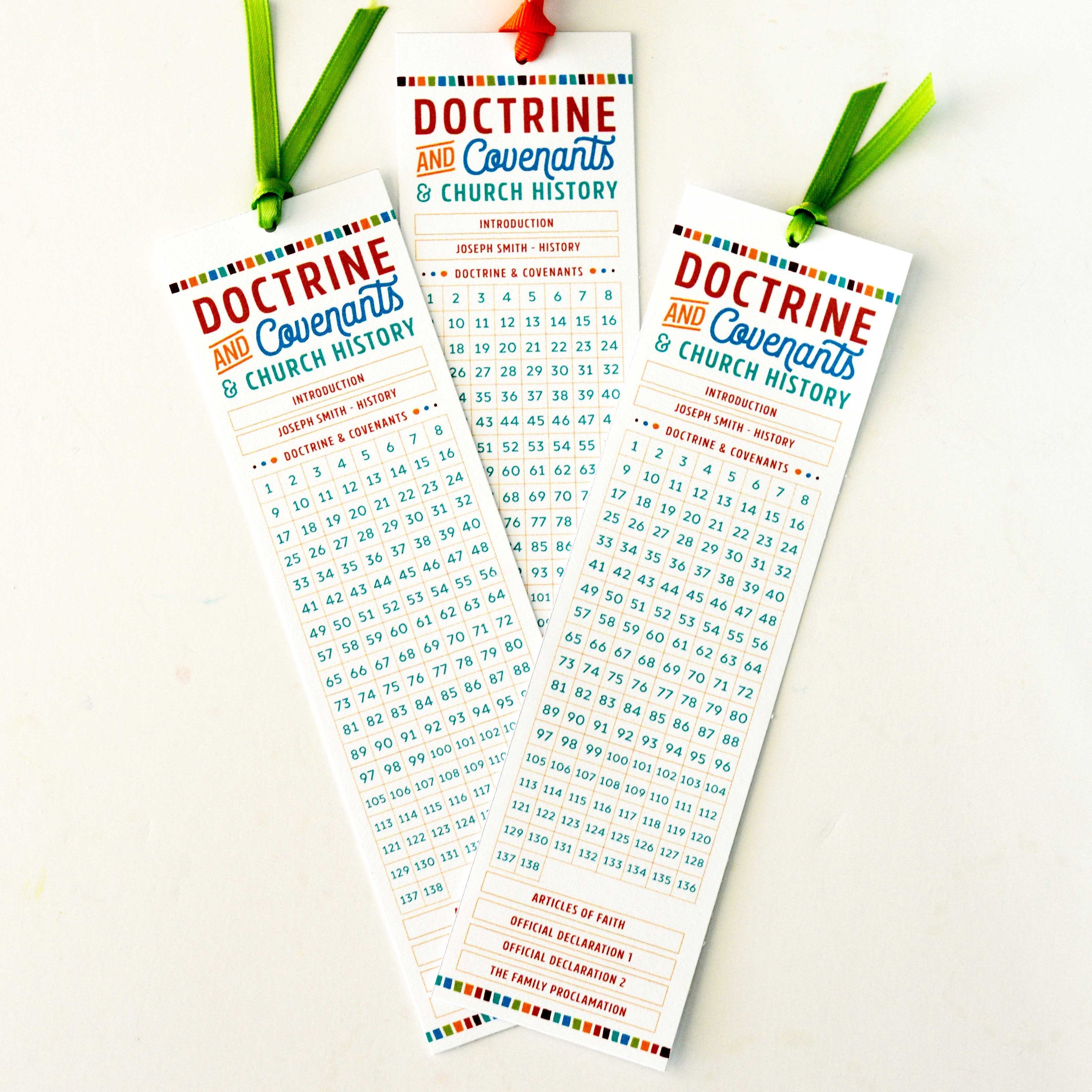 doctrine and covenants lds seminary bookmarks