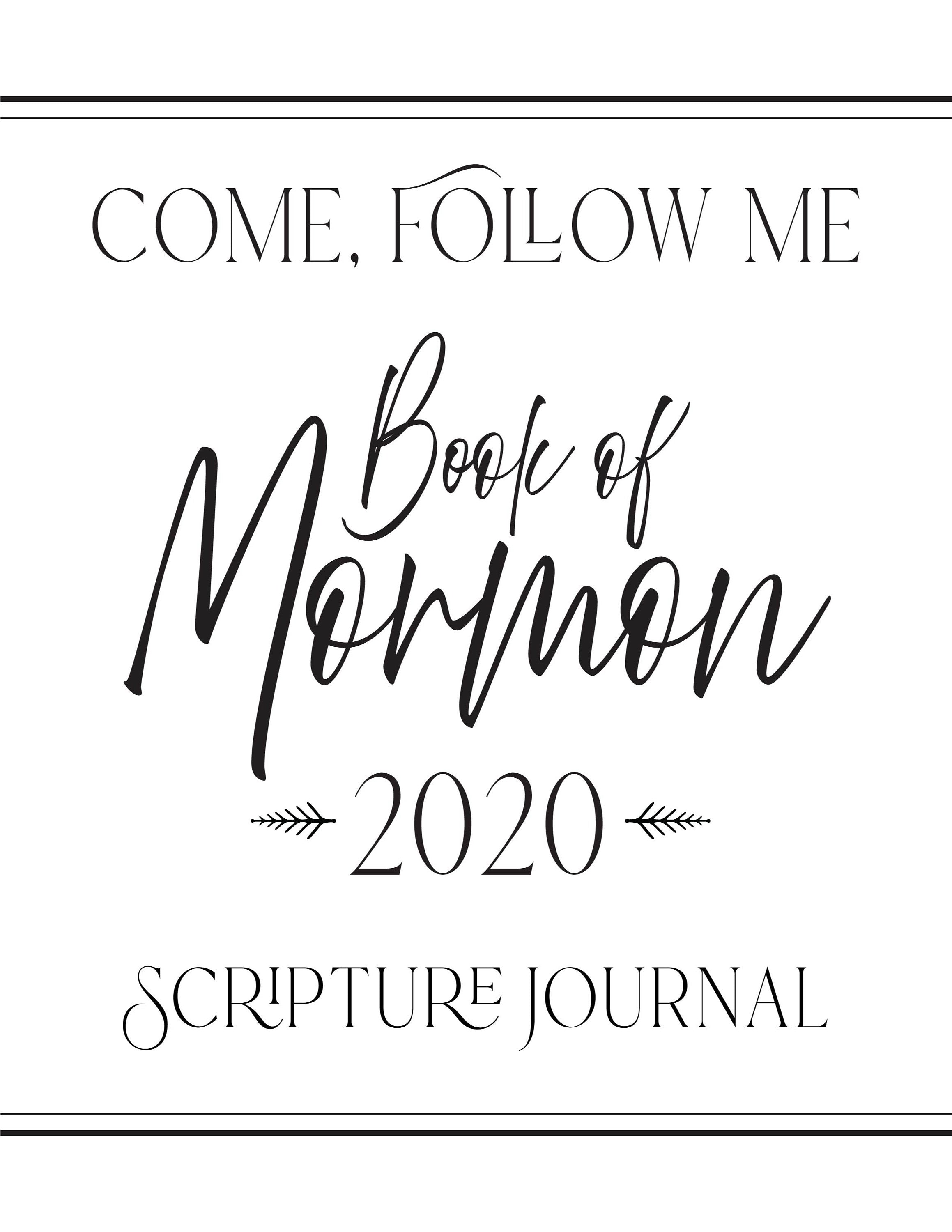 2020 Book of Mormon Come Follow Me Personal Journal ...