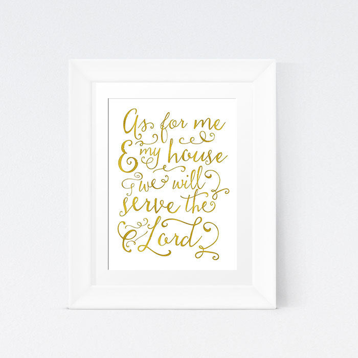 As For Me My House We Will Serve The Lord Wall Art Scripture Print Ministering Printables