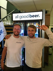 Elliot from All Good Beer & Stefan from Track Brewing Co