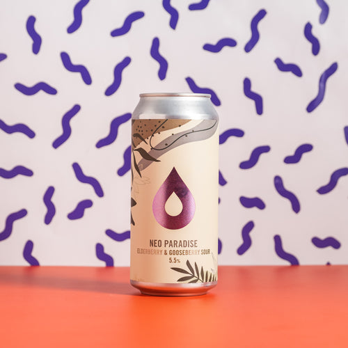 Pollys Brew Co  Neo Paradise Elderberry & Gooseberry Sour  5.5% 440ml Can - All Good Beer