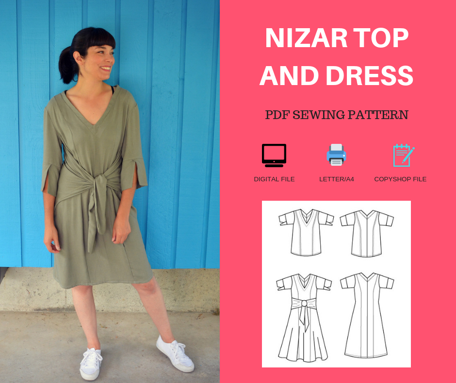 Nizar Top and Dress PDF sewing pattern – DGpatterns
