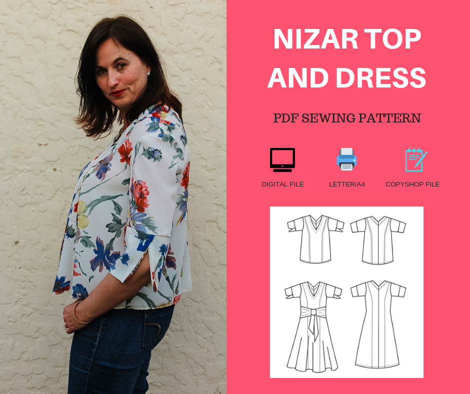Nizar Top and Dress PDF sewing pattern – DGpatterns