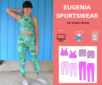 Crop Top & High Waist Leggings Set PDF Sewing Pattern Make Your Own Activewear  Set -  Canada