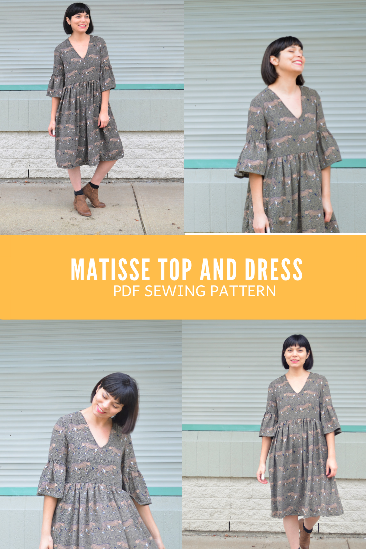 Matisse Top and Dress PDF sewing pattern – DGpatterns